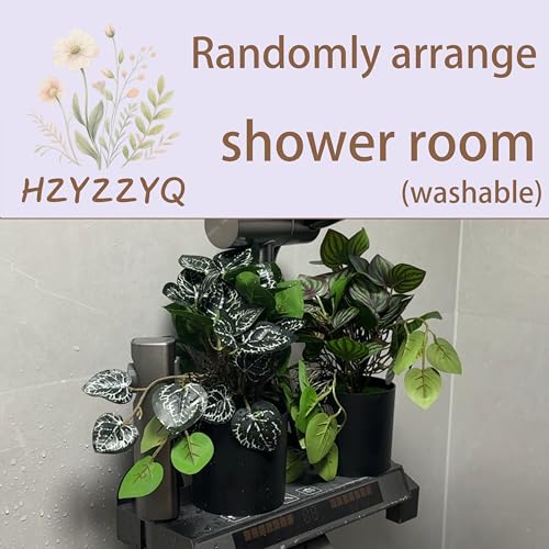 6 Pack Artificial Potted Plants - Fake Trailing Greenery with Unique Variegated/Striped/Dark-Veined Leaves - Small Faux Plants for Desk, Bathroom, Shelf Decor - No Watering Needed