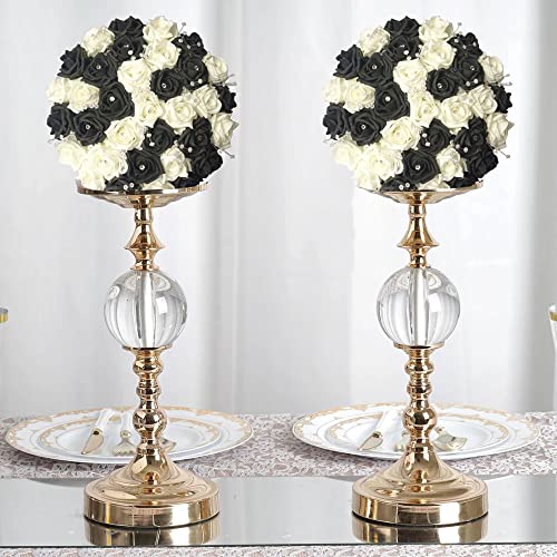 Stemless Rose Artificial Flower Heads, 200Pcs Black 1.97in Foam Roses for DIY Craft Wedding & Baby Shower Decoration - color: Black