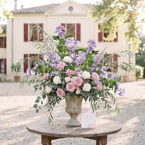Artificial Fake Pansy Flowers for Decoration 4pcs Purple Faux Silk Pansies Flowers for Tall Vase 35.43" Long Stems Spring Flowers Pansies for Wedding Home Party Table Centerpiece Decor(Purple) - color: Purple