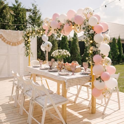 Adjustable Over The Table Arch Stand with Clamps - Heavy Duty Metal Balloon Table Rod for Wedding, Birthday, Halloween, Christmas Decorations -8FTx4FT Indoor & Outdoor Party Decor Frame - size: 8x4FT