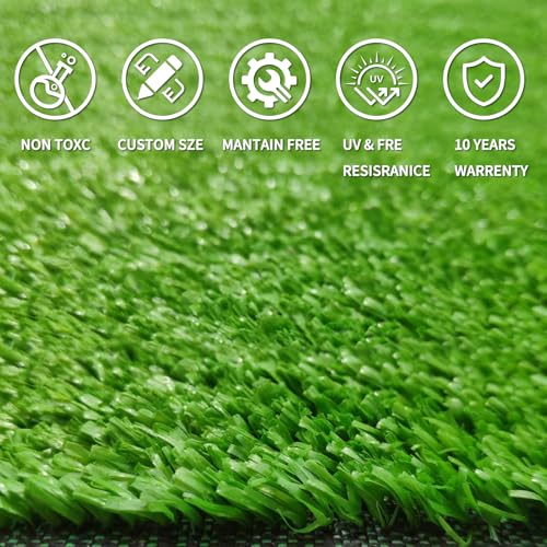 LVBAO Synthetic Artificial Grass Turf Rug Mat 3 Feet x 5 Feet (15 Square FT) Lawn Dog Grass Mat for Patio Balcony Garden Lawn Landscape Decorations with Drain Holes - size: 3FTX5FT