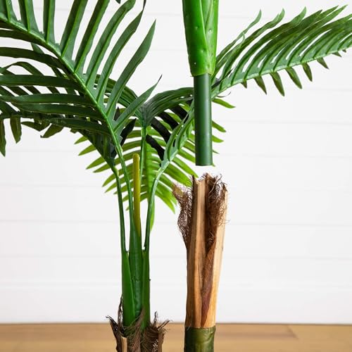 Nearly Natural 4ft UV Resistant Artificial Double Robellini Palm Tree - Indoor/Outdoor