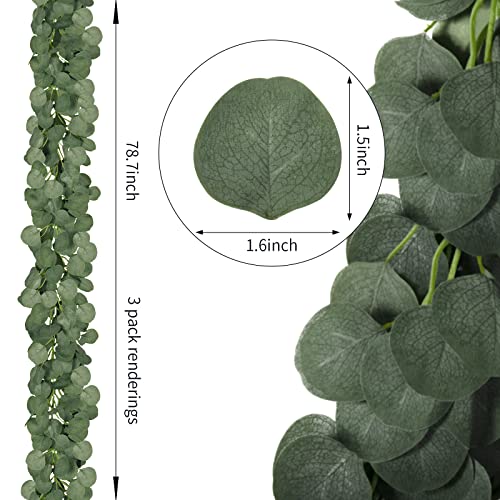 CQURE 120 Pack 840Ft Eucalyptus Garland,Artificial Eucalyptus Leaves Table Greenery Garland Wreath Vines for Wedding Party Table Fireplace Bedroom Wall Room Decor - size: 840Ft-120Pack-Green