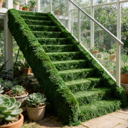 Artificial Moss Mat, 39" x 78" Large Fake Moss Sheet for Crafts & Planters, Realistic Green Moss Roll Capable of Creating Seamless Moss Walls, Table Runners, Fairy Gardens & Wedding Decor - size: 39" x 78"