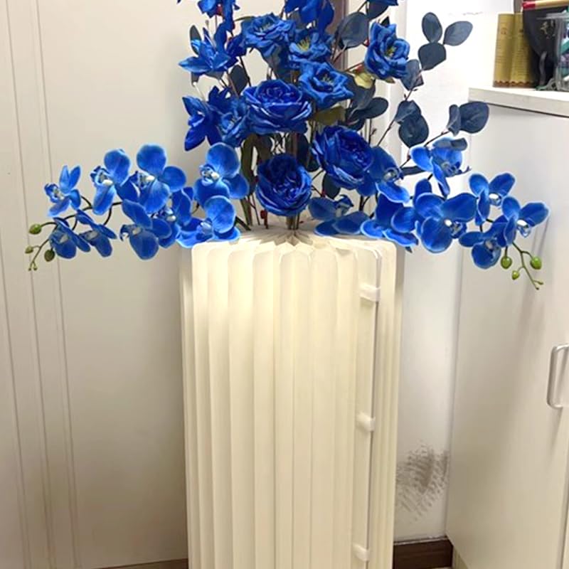 Artificial Phalaenopsis 4 Pcs Artificial Flowers Artificial Orchid Flowers Stem Fake Plants for Décor (Blue) - color: Blue