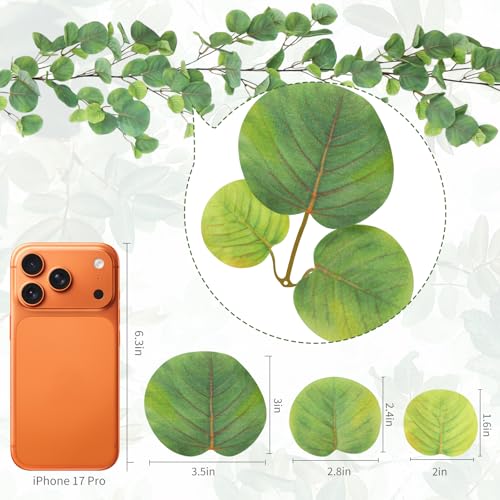 RECUTMS 2Pack Fake Big Eucalyptus Garland 5.6FT Artificial Apple Leaves Ivy Vine Greenery Faux Hanging Wreath Rattan for Home Office Wedding Garden Farmhouse Balcony Wall Window Outdoor Indoor Decor - color: Big Eucalyptus Garland 2pcs