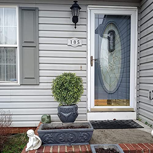 [Set of 2] 4ft Artificial Outdoor Topiary Trees, UV Protected Faux Boxwood Spiral Trees for Front Porch, Weather Resistant Fake Cedar Topiary in Pot for Home Entryway Garden Patio Decor (Green)