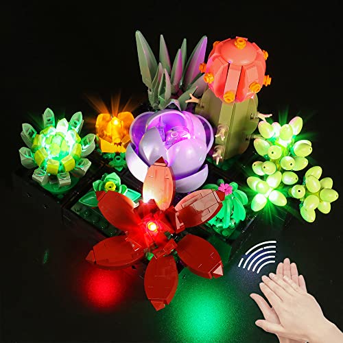 LED Light Kit for Lego Succulents 10309 Plant Decor Building Set; Decoration Lights Build a Succulents Display Piece for The Home or Office (Lights Only, No Lego Models) - color: 10309 Succulents, size: Sensing Version