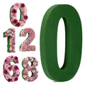 Leinuosen 12inch Dry and Wet Floral Foam Numbers Blocks Green Foam Blocks for Fresh and Artificial Flowers for Weddings Birthday Flower Arrangement Craft Project Garden Decoration(Number 0) - style: Number 0