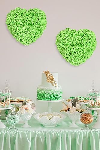 Artificial Roses,200PCS Foam Roses 1.97in Rose Flower Heads Craft Flowers for DIY Wedding Party Home Decoration(Light Green) - color: Light Green