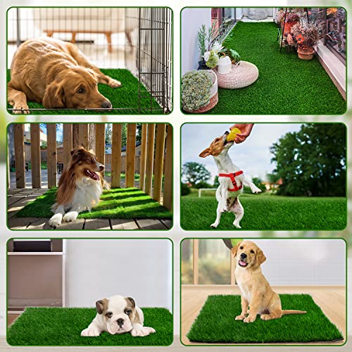 Grass Pad for Dogs 39.3 x 31.5 Inches Fast-Drain Artificial Grass for Pets Potty Training, Easy to Clean Fake Grass for Dog Indoor Outdoor Use(1 Pack) - size: 39.4x31.5 Inch