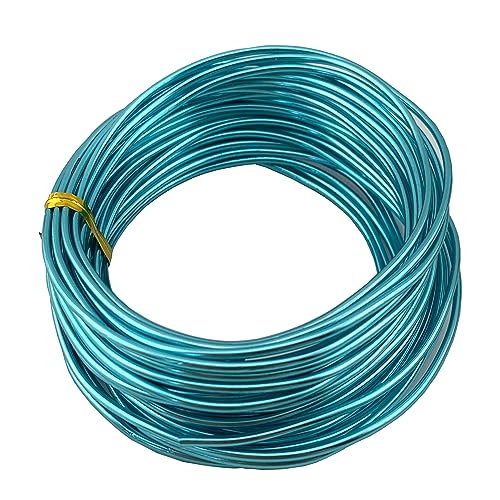 11 Yard Aluminum Wire Bendable Metal Wire Jewelry Craft Wire Beading Floral Making Jewelry Making Doll Making (9 Gauge, Sky Blue) - color: Sky Blue, size: 9 Gauge