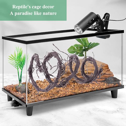300cm/118inch Flexible Brown Big Artificial Tree Branches Fake Tree Trunk Leaf Garland Rattan Wreath Cherry Blossom Grape Cane Vines for Wall Hanging Front Door Reptile Habitat Decoration - color: Brown, size: Big