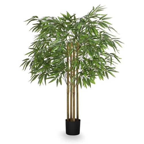 Maia Shop 3ft 5in Artificial Bamboo Tree Plant for House, Apartment or Office – Realistic Fake Indoor Plants for Living Room, Bedroom, Bathroom, Entryway or Patio – Faux Greenery for Home Décor - color: Bamboo, size: 3ft 5in