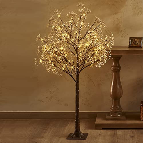 LITBLOOM Lighted Baby Breath Tree Plug in 5FT 126 Lights, Faux Plant Tree with Lights for Wedding Birthday Party Decoration Inside Outside - style: 5FT Baby's Breath