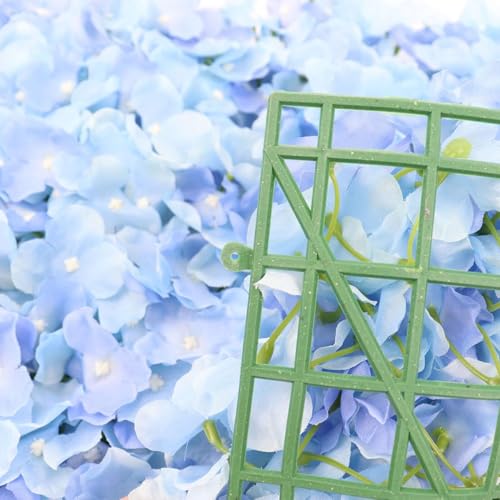 Efavormart 4 PCS Serenity Blue Silk Hydrangea Flower Mat Wall Wedding Event Decor for DIY Centerpiece Arrangement Party Decorations - color: Serenity Blue