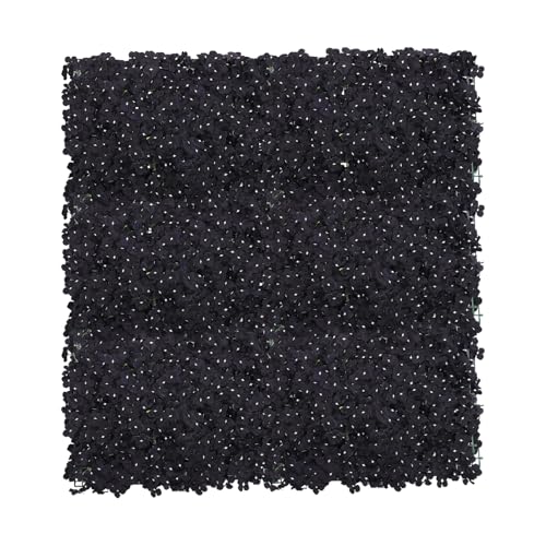 Black Hydrangea Wall Panel, 6pcs 23.62" X 15.75" Artificial Hydrangeas Flowers Silk Fabric Wall Mat for Halloween, Thanksgiving, Wedding, Party Event Decor - color: Black Hydrangeas, size: 6 pieces