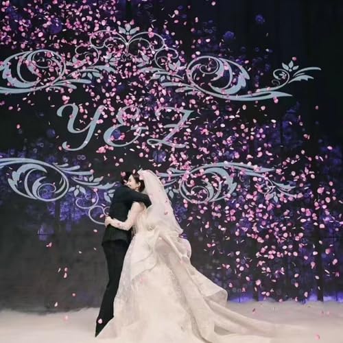 CODE FLORIST 1100 PCS Silk Rose Petals Wedding Flower Decoration (Light Purple) - color: Light Purple, size: Stacked 1100 pcs