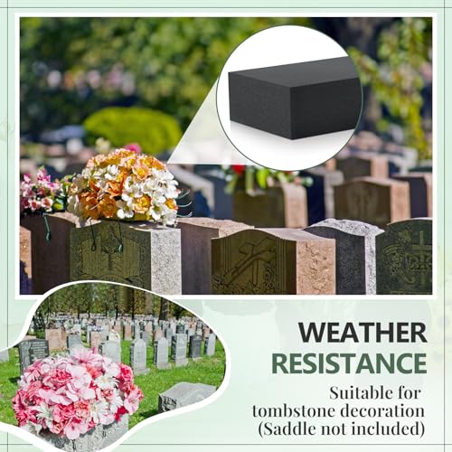 Lallisa 4 Pcs Reusable Floral Foam Blocks Water Weather Resistant Dry Floral Foam for Artificial Flower Arrangements Outdoor Flower Boxes Hanging Planters Wedding Home Decor (11.8 x 4.7 x 2'',Black) - color: Black, size: 11.8 x 4.7 x 2''