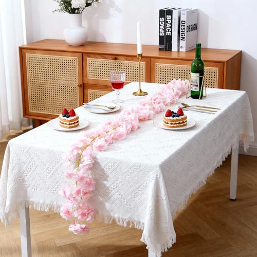 10 Pack 60 FT Cherry Blossom Flowers, Artificial Cherry Blossom Branches, Light Pink Faux Sakura Flowers Vines for Wedding Arch, Party Decor, Home & Office Spring Summer Decoration