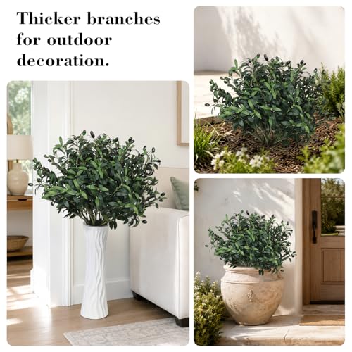 10PCS 32inch Artificial Olive Branches Long Thicken Faux Olive Stems Greenery Plants with Lifelike Olives and Silk Leaves for DIY Floral Crafts Office Wedding Home Decor (Vase Not Included) - size: 32in