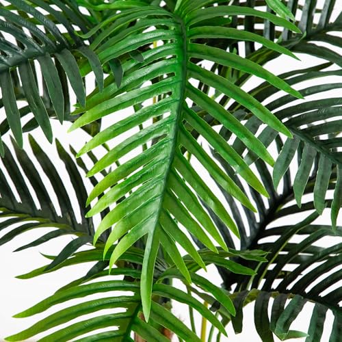 Nearly Natural 4ft UV Resistant Artificial Double Robellini Palm Tree - Indoor/Outdoor