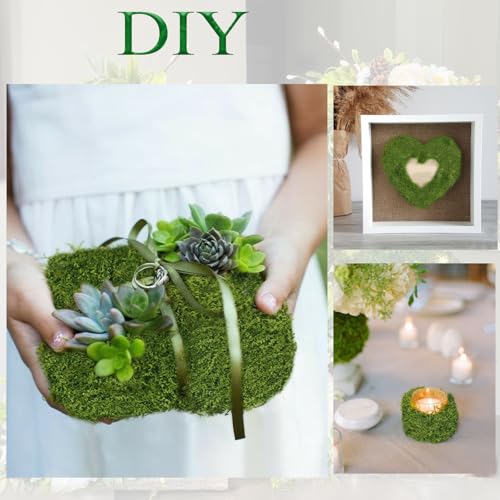 2 Pcs Fake Moss Table Runner Rolls for Decoration 4" x 47" Artificial Moss for Plants Indoor Green Faux Grass for Planters Crafts DIY Table Centerpieces Fairy Garden Floral Wedding 10 x 120cm - color: 2 Pcs Green, 4 X 47 Inch/10x120cm