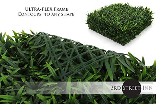3rd Street Inn Artificial Greenery Wall Panels for Privacy - 4-Pack - color: Grass
