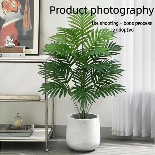 32.7"/36.2" Artificial Parlor Palm Tree - Realistic Faux Indoor Plants with Bendable Stems, for Home/Living Room/Office Decor (Floor Plant) (36.2")