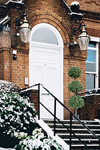 56 inch/ 4.6 ft Boxwood Topiary Artificial Outdoor Artificial Boxwood Triple Ball Tree Faux Topiary Trees Outdoor Artificial Trees Potted Plants - size: 1 PC - 56 inch high