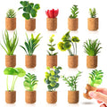 Joyibay Plant Fridge Magnets Mini Succulent Magnets Artificial Plants Refrigerator Magnets Potted Succulent Plants Magnet Stickers Cute for Magnet Boards Fridge Home Office Decor
