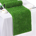 TURSTIN Artificial Grass Table Runners 12 x 108 Inch Green Grass Tabletop Synthetic Grass Carpet Rug Table Decorations for Spring Summer, Wedding, Birthday Party Decor - size: 12 x 108 Inches