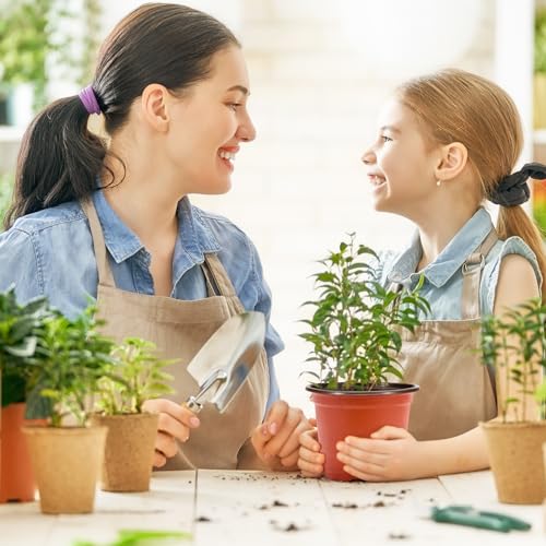 Delxo 100 Pcs 6 Inch Plants Nursery Pots Reusable Plant Seeding Nursery Pot Waterproof Plastic Pots Seed Starting Pots - size: 6 Inch