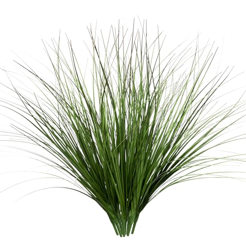 8PCS 17.3" Fake Plants Artificial Wheat Grass Greenery Plastic Plants Fake Grass Artificial Plants for Outdoor Decor Artificial Flower with Greenery Stems for Indoor Home Decoration - size: Short-8PCS