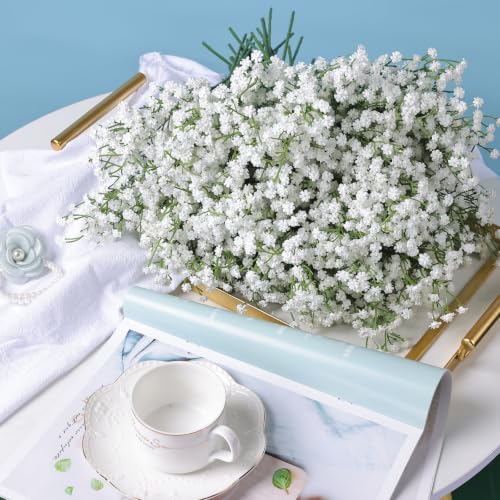 LYLYFAN Babys Breath Artificial Flowers,6 Pcs Gypsophila Faux Flowers for Wedding Party Home Garden Decoration - color: White, size: 6pcs
