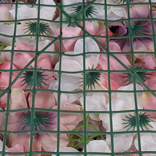 3D Flower Wall Panel Floral Backdrop,6PCS Artificial Flower Wall Background Silk Rose Mat, Artificial Flower Backdrop Faux Flower Panel for Wedding - color: 6pcs 15.75 X 23.62