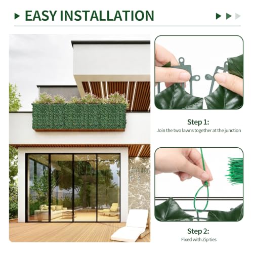 Artificial Ivy Privacy Fence Screen,39.4" X 99" UV-Anti Fake Leaves Plant Vine,Privacy Hedges Wall for Indoor Outdoor Garden Backyard Decor - color: Green Sweet Potato Leaves, size: 39.4"x99"