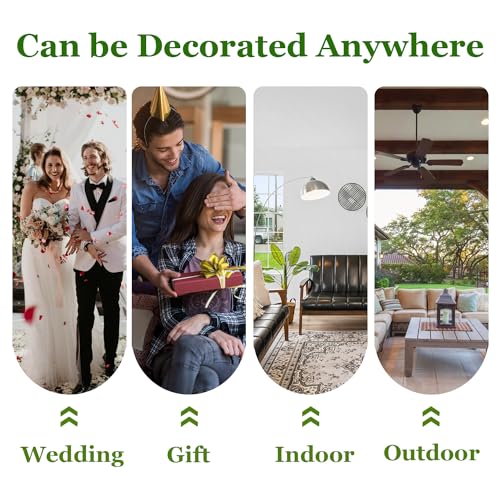 8 Pack Artificial Hanging Plants Fake Greenery Plants Fake lvy Vine for Home Wall Garden Indoor Outdoor Decoration (31'' Faux Boston Ferns,Palm Leaves)