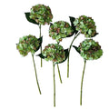 Green Hydrangea Artificial Flowers,6 Pcs Faux Green Hydrangea Flowers, Artificial Hydrangeas Flowers with Stems,Fake Hydrangea Flowers, Hydrangea Silk Flowers (6, Green) - color: Green