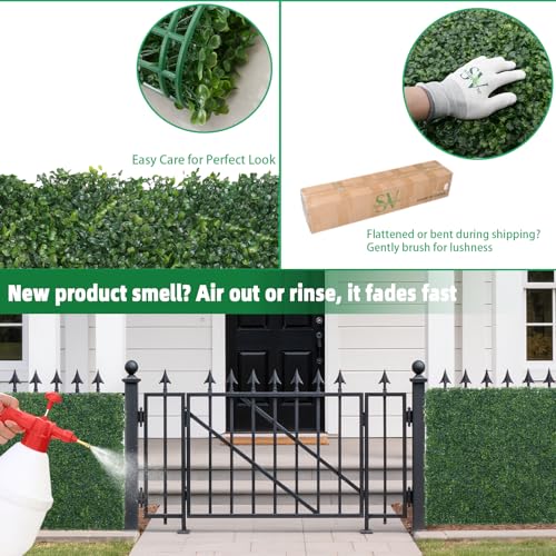 Artificial Boxwood Roll, 40x160 in(44 sqft) UV-Anti Faux Ivy Grass Wall Backdrop for Balcony Privacy, Fake Greenery Wall Decor for Garden, Patio, Backyard - size: 40x160inch