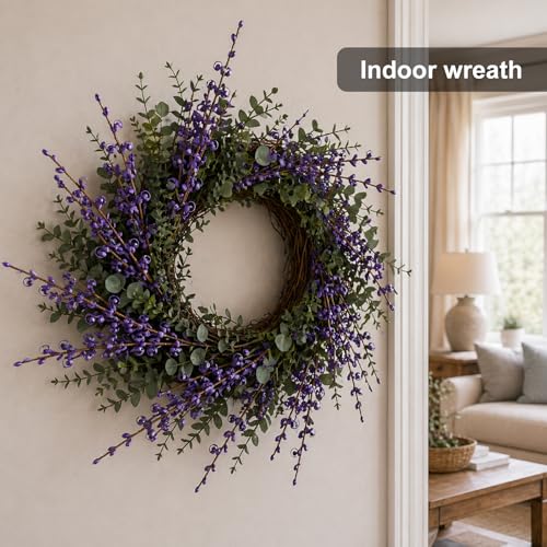 Wootkey 5 Pcs 29.5" Long Jasmine Artificial Flowers Fake Purple Flower Bouquet Branches Stem for Table Centerpieces DIY Floral Art Plant Home Office Wedding Dining Decoration (Deep Purple) - color: Deep Purple, size: 5pcs-29.5''