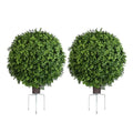 Artificial Boxwood Ball Bush- Faux Boxwood Decorative Balls for Backyard, Balcony,Garden, Wedding and Home Décor (2, 22inch)