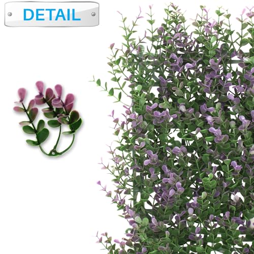 Patio Paradise 20"x20" (6PC) Artificial Grass Wall Panels Greenery Backdrop Faux Boxwood Hedge Fake Ivy Privacy Screen for Outdoor Wedding Décor Photography Background, Lavender Buxus - color: Lavender Buxus, size: 20"x20"