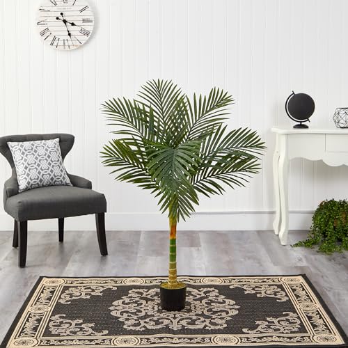 Nearly Natural 4ft. Golden Cane Artificial Palm Tree - color: Single Stalk, size: 4ft