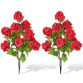 Daifunli 2 Pack 36″ Artificial Hydrangea Trees Real to Touch Faux Hydrangea Bushes Plants with Stakes for Wedding Spring Home Office Living Room Housewarming Gift(Red) - color: Red