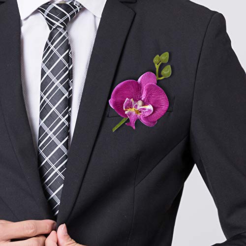 50Pcs Orchid Petals Artificial Orchid Flower Heads Faux Silk Phalaenopsis Butterfly Flower Heads for DIY Craft Home Wedding Party Decorations (50pcs Purple)… - color: Purple, size: 50Pcs