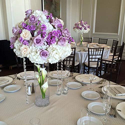 WGV Quality Thick Cylinder Vase, Diameter 5", Height 12", Clear Glass Floral Planter Container, Tall Centerpiece Arrangement for Wedding Home Decor, 1 Piece - size: 5"x12"H CL