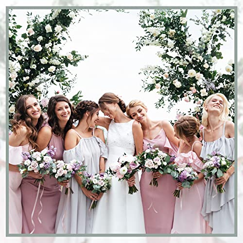 Janinka 60 Pcs Artificial Greenery Eucalyptus Stem Artificial Mixed Eucalyptus Stems Leaves Bulk with White Seeds Silver Dollar Faux Greenry Stems Sprays for Wedding Bouquet Decor Flower Arrangement
