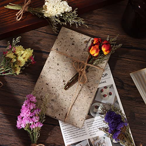 20Pcs Don't Forget Me Flower Bouquets Natural Forget-me-nots Dried Flower Bouquet Myosotis Sylvatica Dry Flower Leaves Lagurus Dried Embossing Flower Bundle Plant Stem Bunch for DIY Craft,Photo Props - color: 20pack
