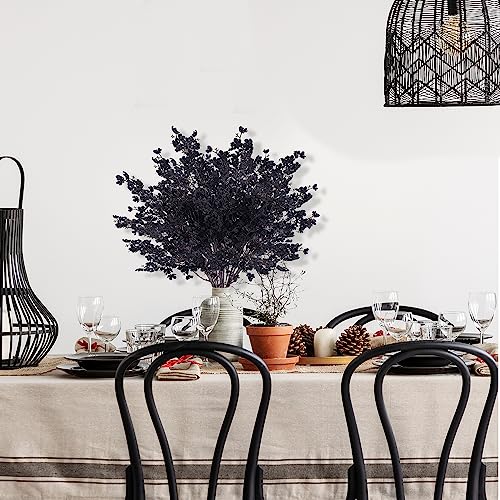 Sggvecsy 15 Pcs Babys Breath Artificial Flowers Gypsophila Bouquets Bulk Real Touch Fake Silk Flowers for Home Halloween Wedding DIY Floral Arrangement Table Centerpiece Festival Decoration (Black) - color: Black, size: 15Pcs